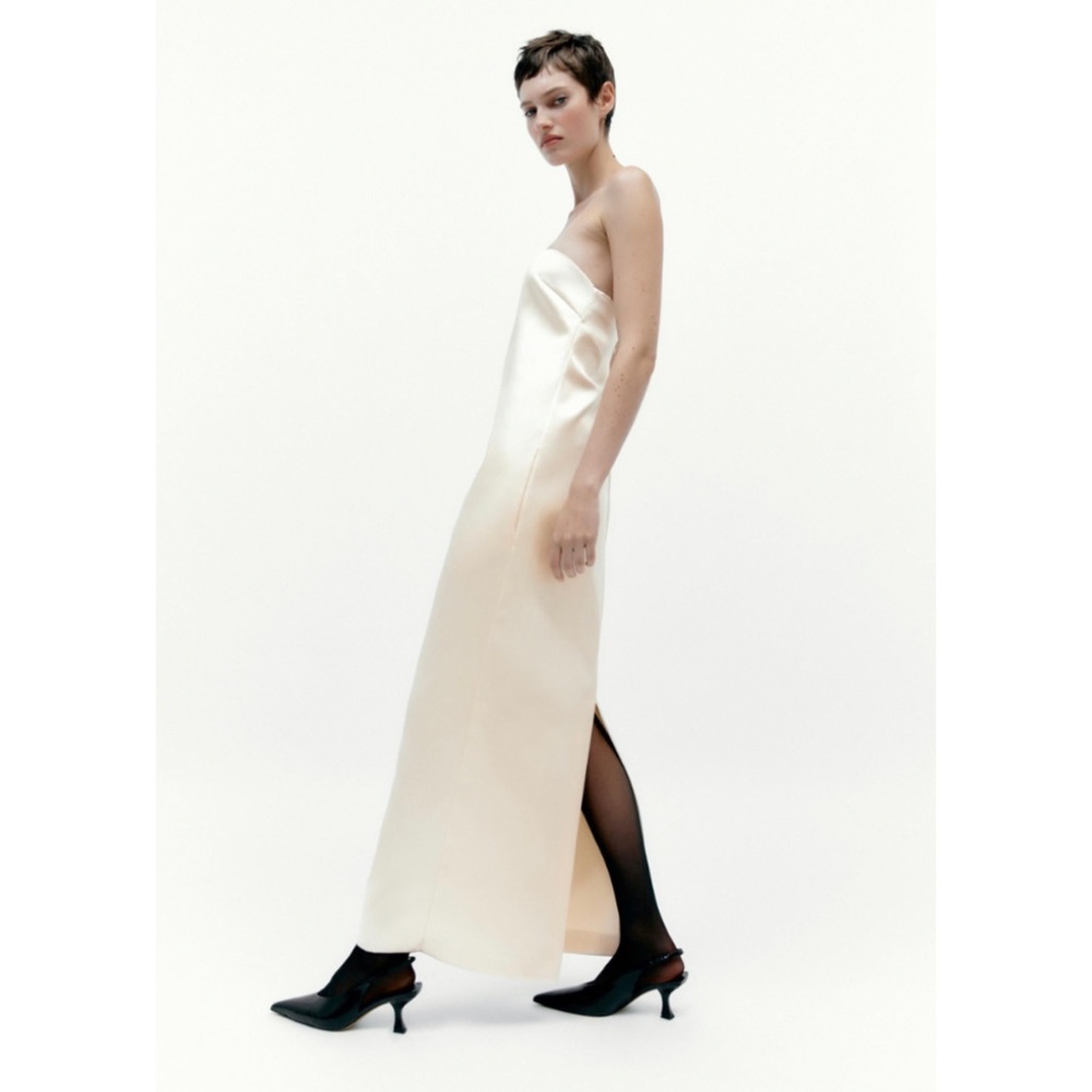 ZARA satin effect dress - Picture 6 of 9